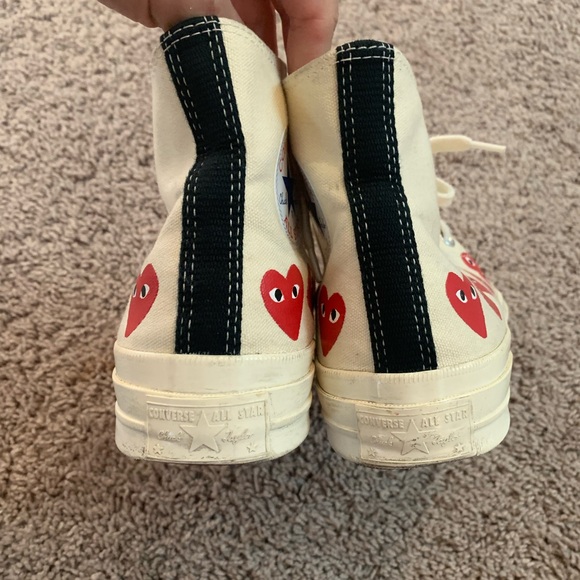 Converse Comme des Garçons Play Multi Heart Chuck Taylor All Star 70 Hi Sneakers - Picture 10 of 15